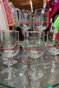 Vintage Christmas Goblets - Set of 16 - Local Pick-up Only