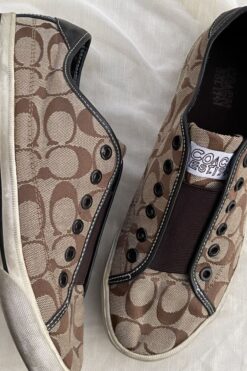 SOLD COACH Signature Slip On Sneakers - 9