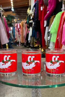 Vintage Christmas Geese - Short Tumblers - Local Pick-up Only