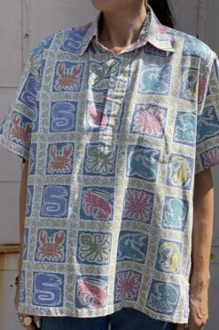 Vintage Detrich Varez by Reyn Spooner Aquatic Life Popover Shirt - M