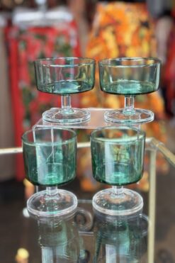 Vintage French Champagne Coupe Cocktail and Aperitif Glasses - Set of 4