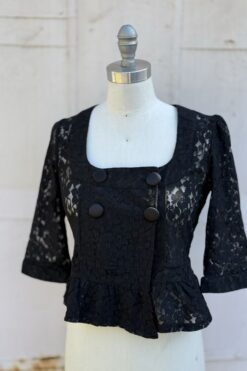 Michel Klein iimk Floral Lace Top- S/M