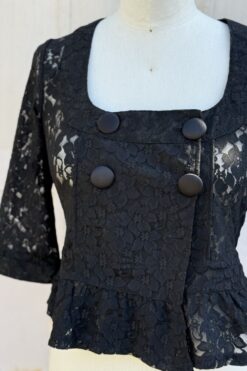 Alternative view of Michel Klein iimk Floral Lace Top- S/M