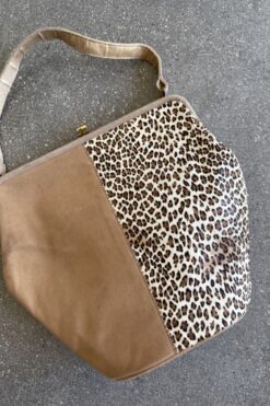 Vintage Leopard and Leather Handbag