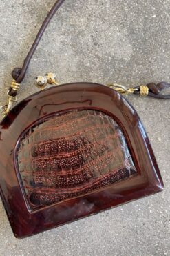 Vintage 60s Maroon Hard Shell Bag