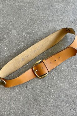 Vintage 80s Tan Smooth Leather Belt