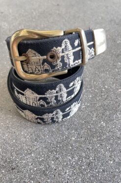Vintage Doncaster Neighborhood Farm Scene Waist Belt