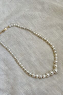 Vintage 80s Napier Faux Pearl Necklace
