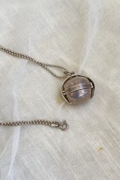 Vintage Taxco Mexican Sterling Silver Orb Necklace - Foldout Locket
