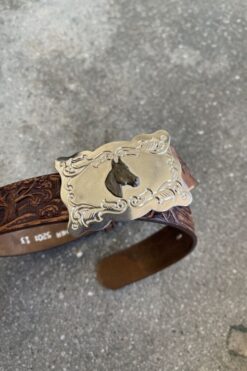 Vintage Wrangler Kids Leather Western Belt - 13