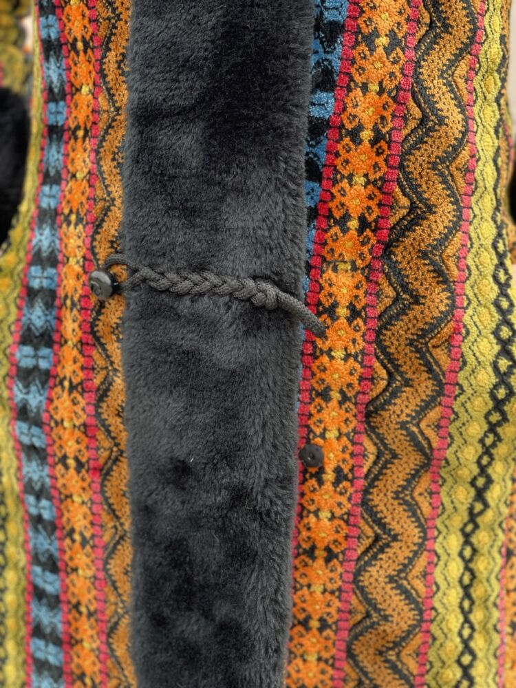1970s Men's Bohemian Tapestry Carpet Coat