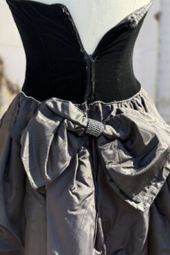 Alternative view of 80s Velvet and Taffeta Strapless Dress