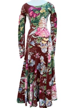 Vintage Betsey Johnson Punk Label Floral Stretch Dress - M