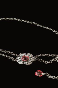 Vintage Betsey Johnson Rose Chain Belt - Medium