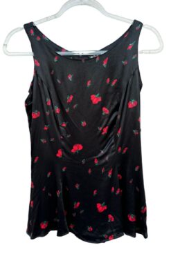 Vintage 90s Betsey Johnson Satin Roses Top - 8