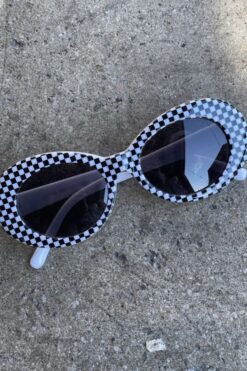 Checkered Mod Sunglasses - New