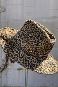 Cheetah Print Wool Cowboy Hat