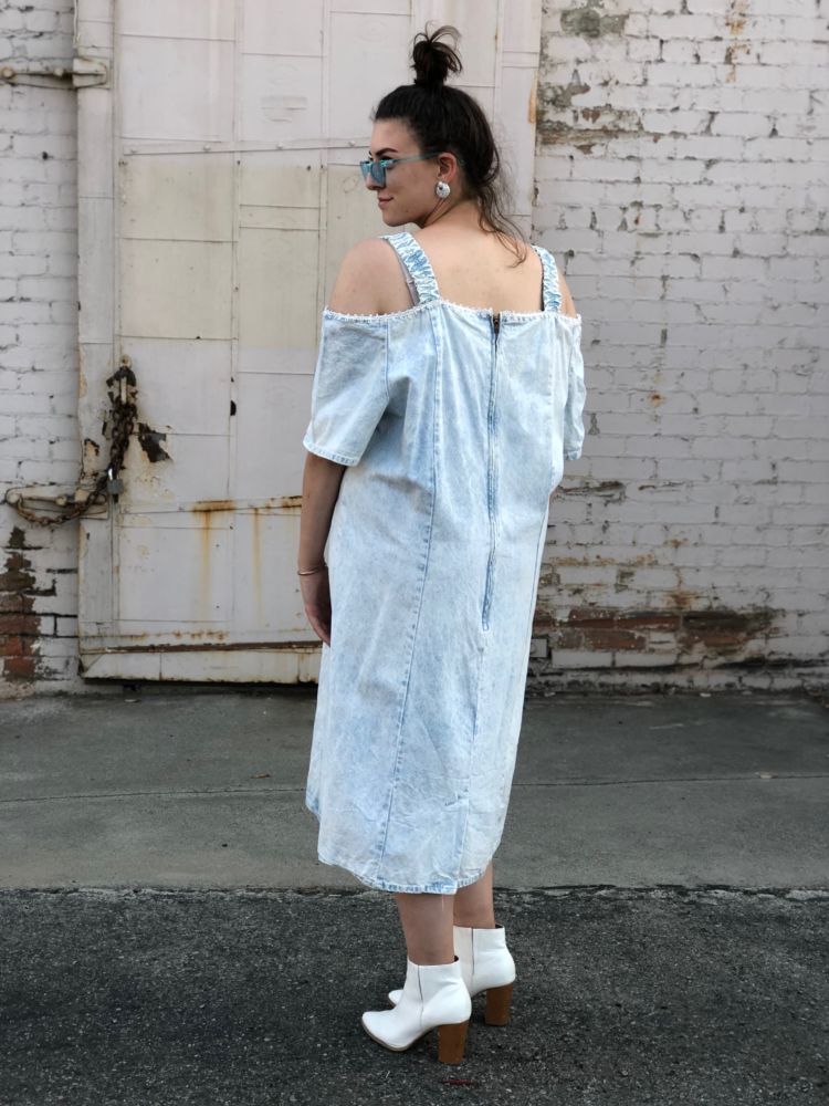 80s denim dress