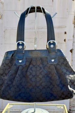 Coach Monogram Pleated Carry All Bag