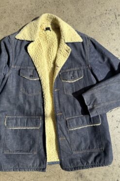 Vintage 1970s Roebucks Sherpa Shearling Denim Jacket - 3X