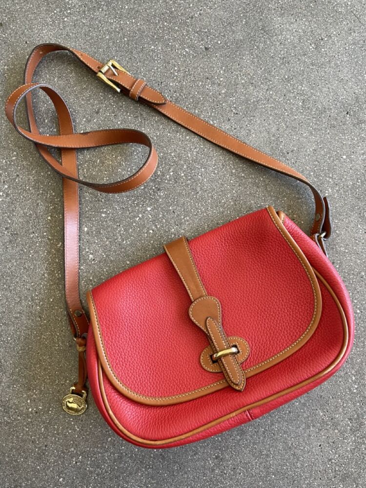 Dooney and Bourke Cherry Red All Weather Leather Bag