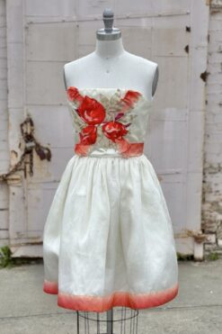 Vintage FIANDACA Strapless Garden Party Dress - 6
