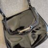 Vintage 60s Gucci Black Patent Leather Handbag with Gold Hardware SOLD