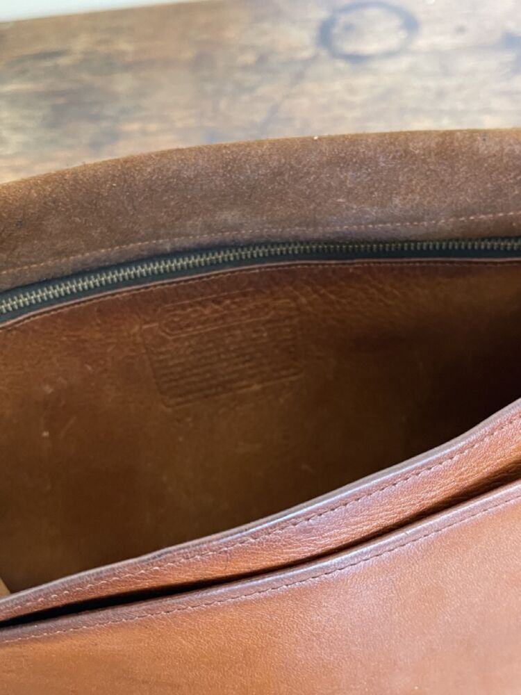 Vintage Coach Bag Saddle Brown Leather Style DOD 9966 – ThisBlueBird