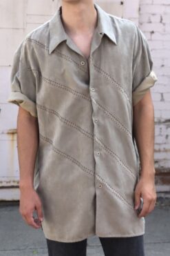70s Micro Suede Button Down - 2XL