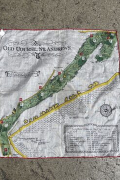 Vintage Map of St. Andrews Golf Course in Scotland Souvenir Handkerchief