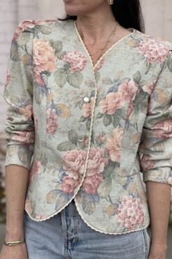 Vintage Jeffery & Dara Pastel Floral Jacket - M