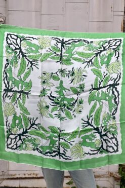 SOLD Vintage Green Fairy Silk Scarf