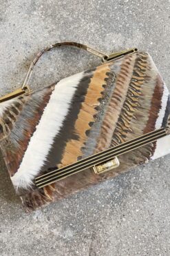 Vintage 60s Feather Handbag