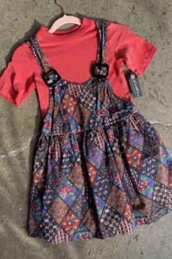 Vintage 90s Rand Tard Kids Jumper Tee Dress - Size 10