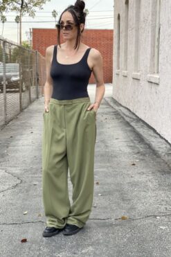 SOLD Vintage Olive Green Slouchy Trousers - L/XG
