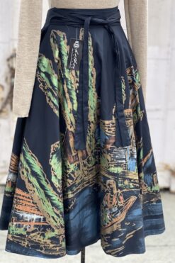 Vintage 1940s Mexican Hand-Painted Circle Skirt - XS/S