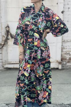 Vintage Butterfly Psychedelic Garden Duster - One Size
