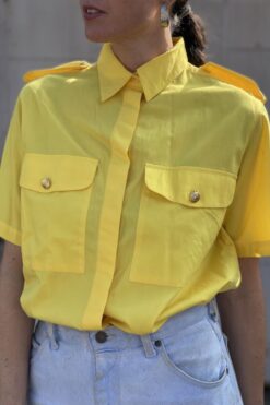 Vintage Yellow Townhouse Button Down - Size Large