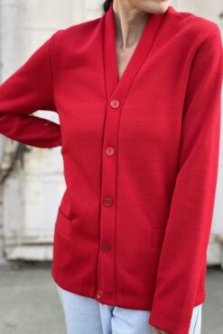 Red Cardigan Jacket