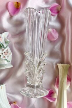 Vintage 80s Glass Vase