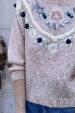 Vintage 80s Lauren Cole Pink Mohair Sweater - M
