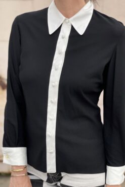 Vintage 90s Liz Claiborne Two-Tone Shirt - M