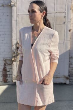 Vintage 80/90s Peach Pink Blazer/Dress - M/L