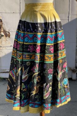 Vintage 50s Roja Hand Painted Skirt - XS/S