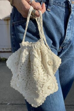 Vintage Crochet Lace Bag
