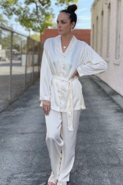 Vintage Silky Ivory Set - M