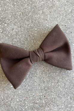 Vintage 70s Chocolate Brown Clip-On Bow Tie
