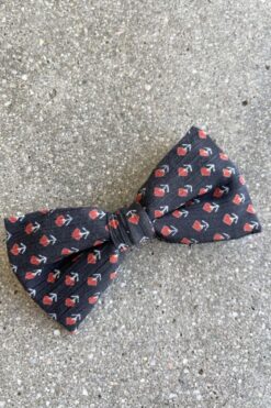 Vintage Tulip print CLIP-ON BOW TIE