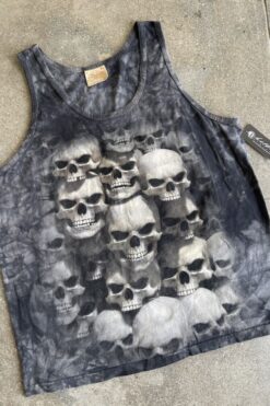 Vintage Y2K Mens The Mountain Skulls Tank Top - XL