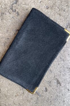 Vintage Black Suede Card and Pocket Photo Album